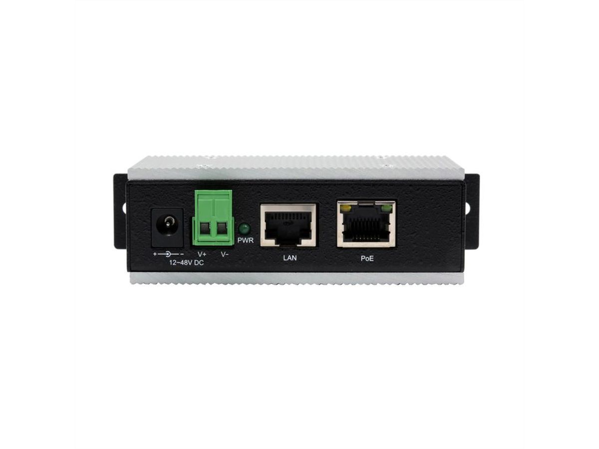 EXSYS EX-6007PoE-WT PoE Gigabit Injektor 12-48V, Metall Gehäuse