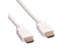 ROLINE HDMI High Speed Kabel mit Ethernet, weiß, 1,5 m