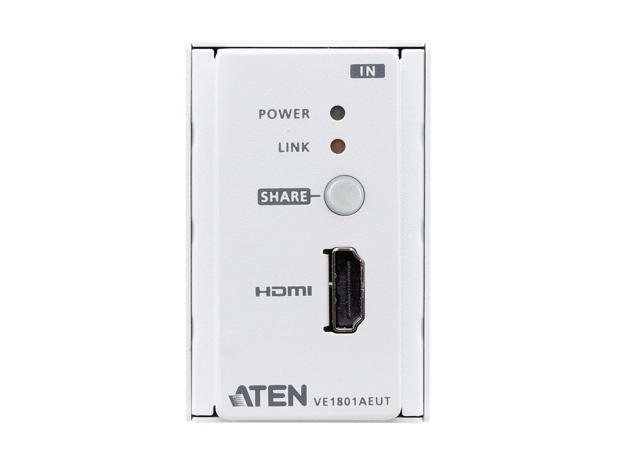 ATEN VE1801AEUT HDMI 4K HDBaseT-Lite Sender, mit EU-Wandplatte PoH