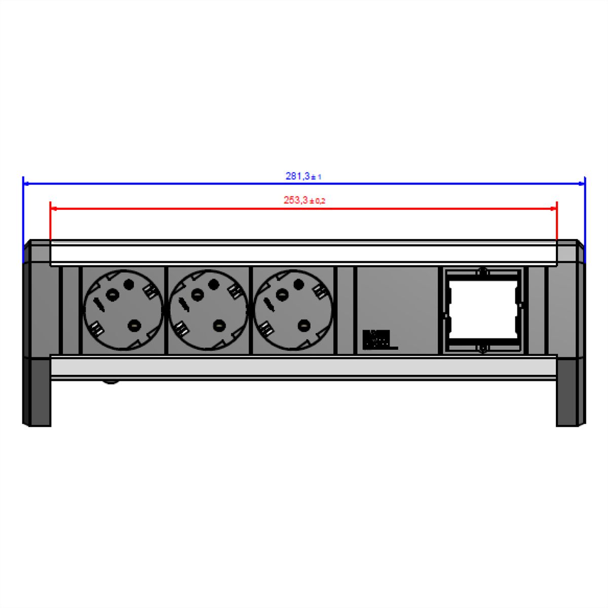 BACHMANN DESK 3x Schutzkontakt 1x ABD GST18