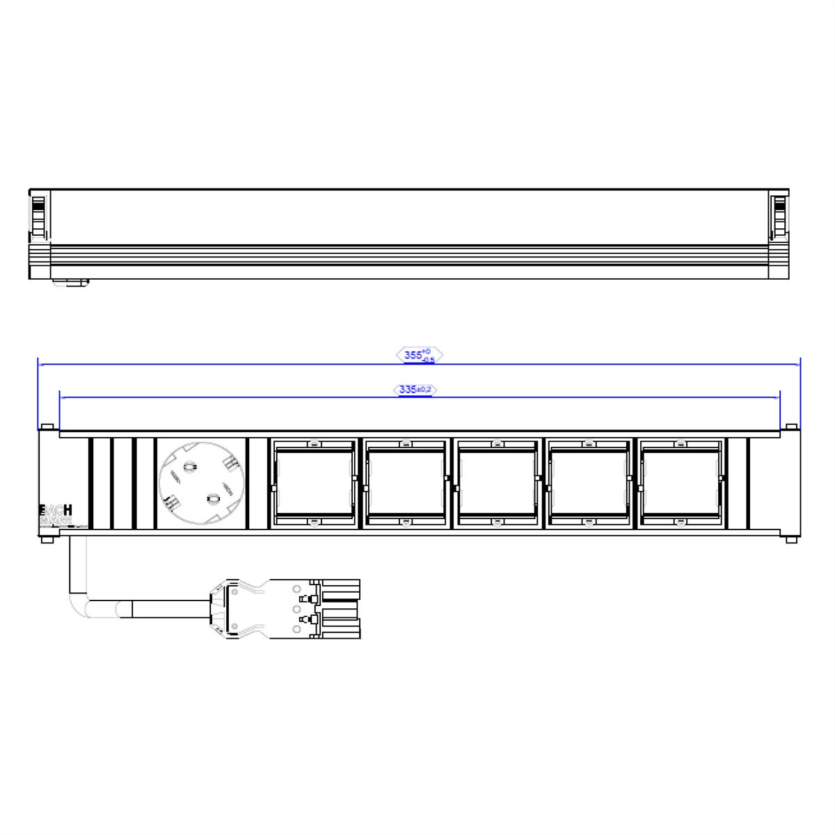 BACHMANN CONI Large 1x Schutzkontakt 5x ABD