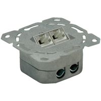 VALUE Cat.6A (Class EA) Dose, 2x STP, Unterputz, senkrecht, weiss