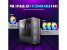 ANTEC AX65 ARGB PC Gehäuse Midi Tower Gaming ATX, schwarz