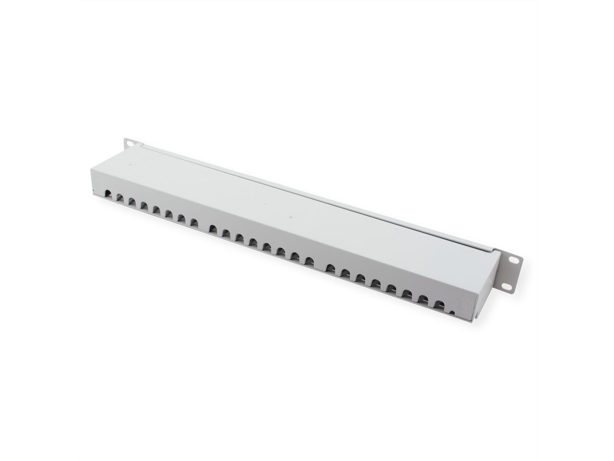 VALUE Kat.6A (Class EA) 19"-Patchpanel, 24 P, geschirmt, grau