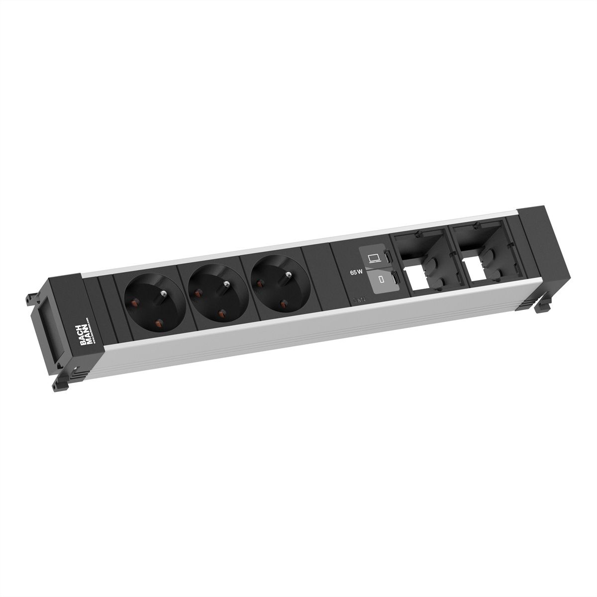 BACHMANN POWER FRAME L 3xUTE, 1xUSB C/C 65W 2xCM L=0,2m