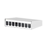METZ CONNECT Modul AP-Gehäuse 8 Port reinweiß RAL9010