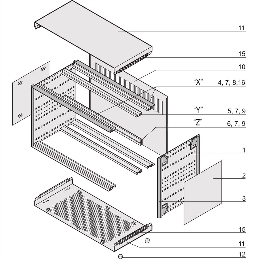 SCHROFF ratiopacPRO Komplettgehäuse - RATIOPAC PRO 6HE 84TE 435T