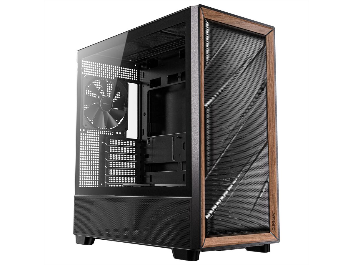 ANTEC FLUX PC Gehäuse Midi Tower Gaming ATX, schwarz