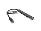 STANDARD USB 2.0 Hub, USB-C Anschluss, 4x USB-A Ports (3x USB 2.0 + 1x USB 3.2 Gen1)