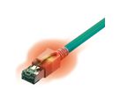 EasyLan DualBoot LED Patchkabel RJ45 S/FTP Kat.6A (Class EA), mit saCon Stecker, LSOH, türkis, 7 m