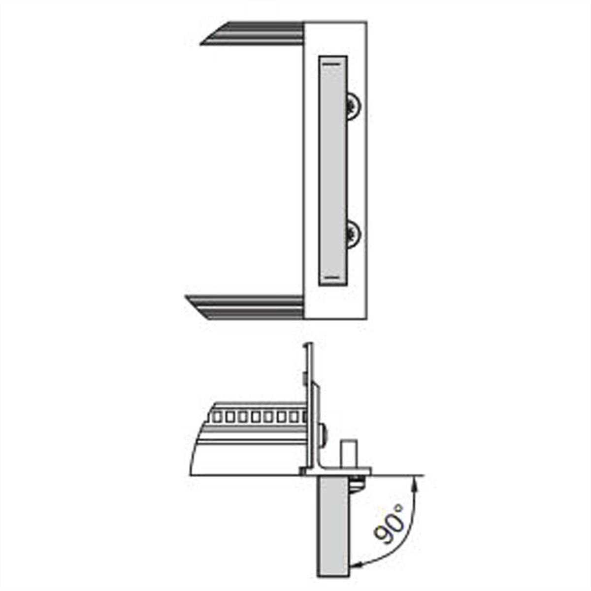 SCHROFF Frontgriff, einteilig - FRONTGRIFF ALU 3HE ELOXIERT