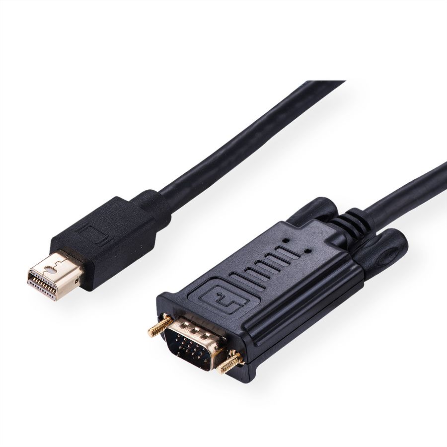 ROLINE Kabel Mini DisplayPort-VGA, Mini DP ST - VGA ST, schwarz, 2 m