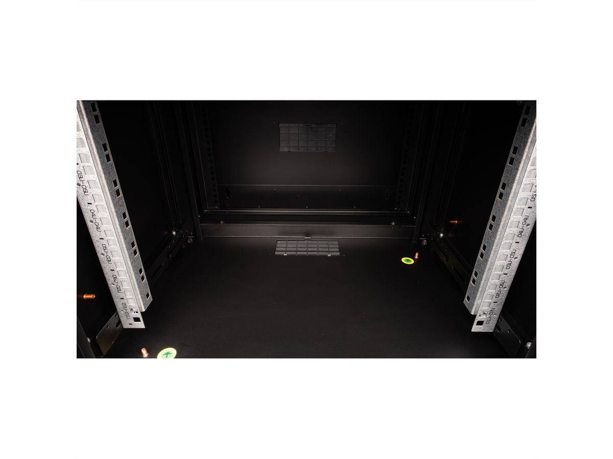 ROLINE 19-Zoll Wandgehäuse Pro 7 HE, 600x600 BxT zweiteilig schwenkbar schwarz