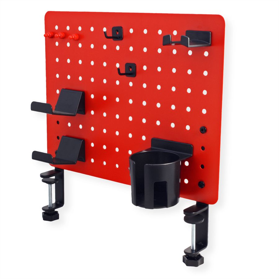 VALUE Stecktafel für Gamer, Klemmhalterung, rot