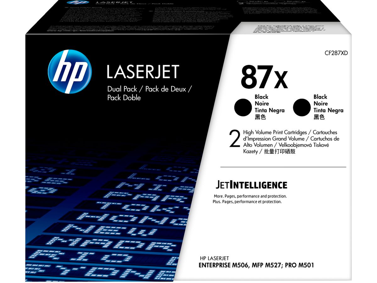 HP 87X 2er-Pack Schwarz Original LaserJet Tonerkartuschen mit hoher Reichweite