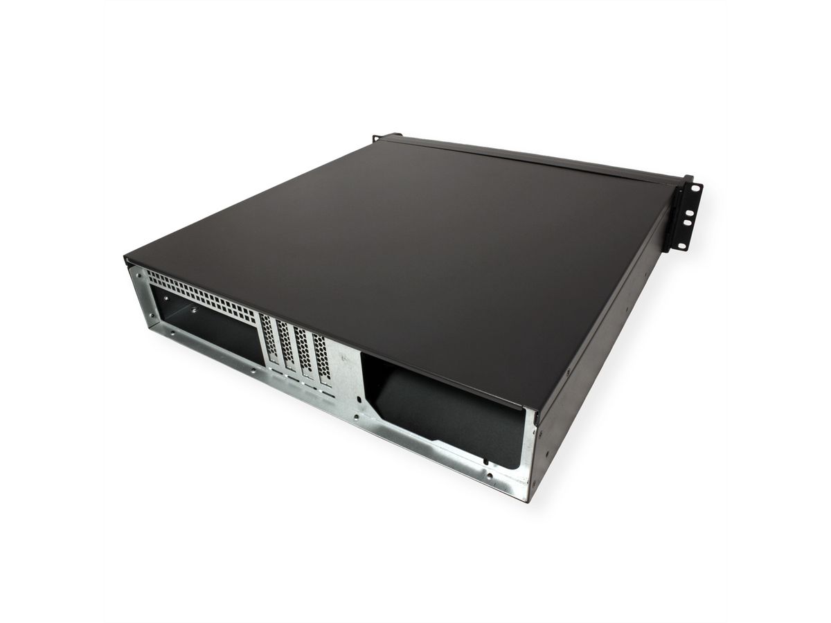 19" Servergehäuse, 2HE, kurz, schwarz
