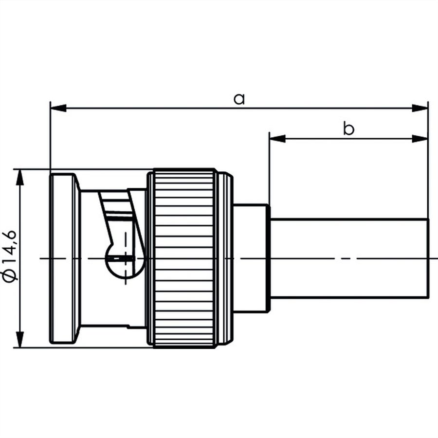 TELEGÄRTNER BNC-Crimpstecker 50 Ohm für RD-316/U