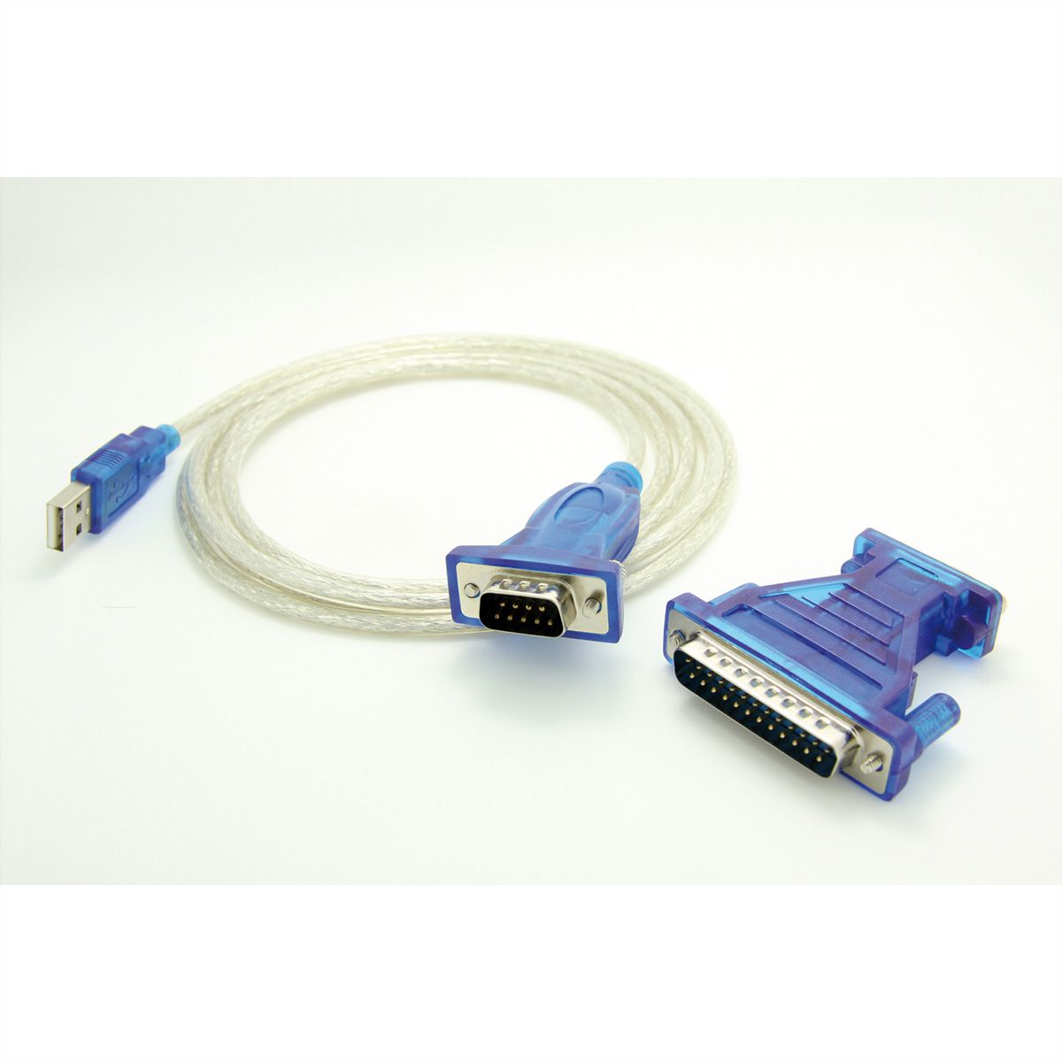 VALUE Konverter-Kabel USB-seriell, türkis, 1,8 m