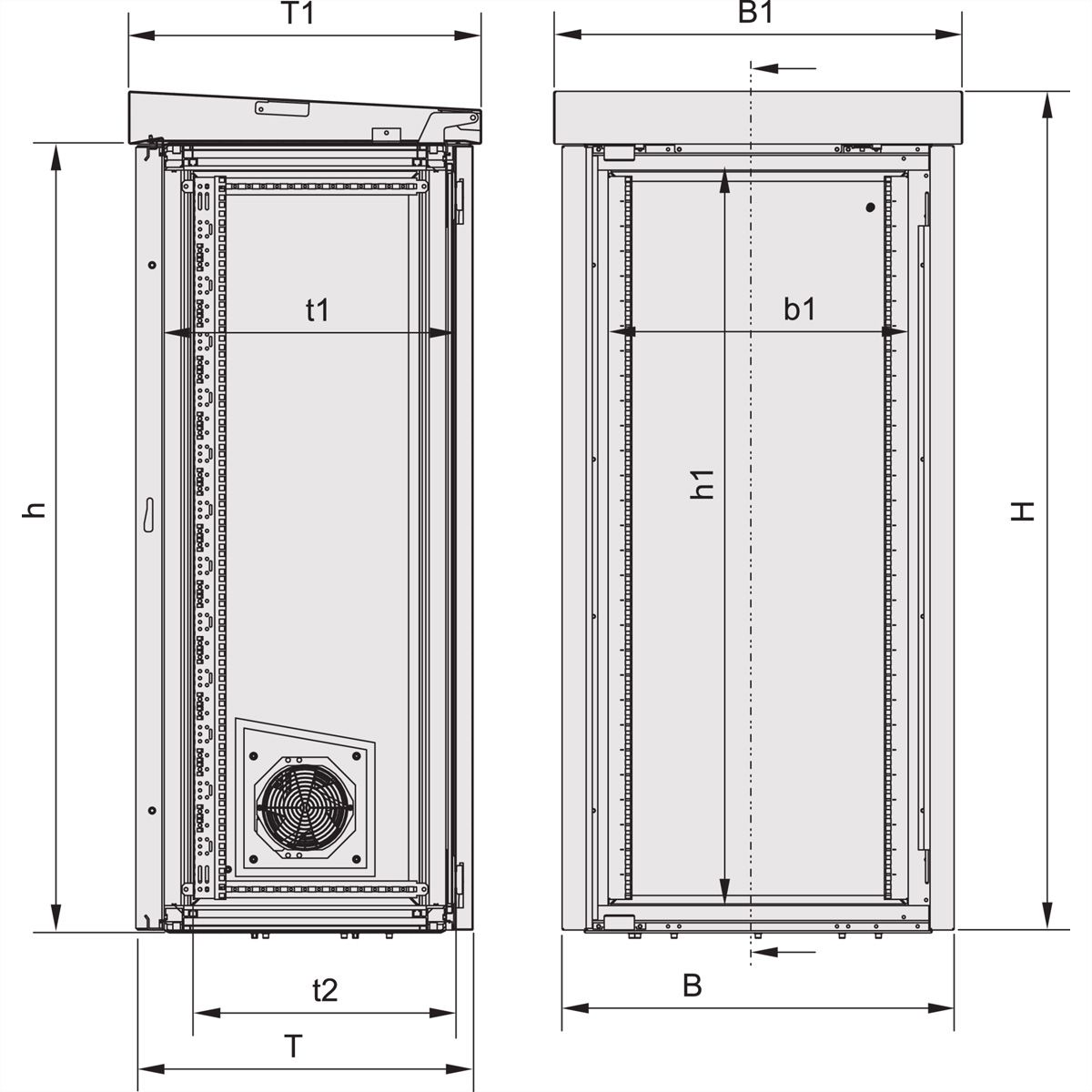SCHROFF Modular VENT - OD MODUL.25HE 1300W 600T BEL.