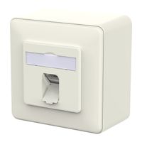 METZ CONNECT E-DAT C6A LSA++ Dose, 1 Port, AP, reinweiß