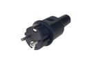 BACHMANN Vollgummi Stecker, französisches System, IP44, schwarz