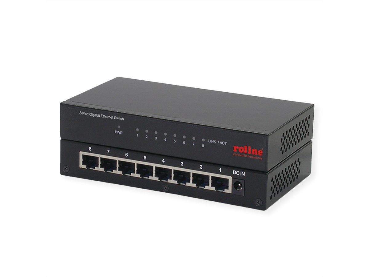 ROLINE Gigabit Ethernet Switch, 8 Ports