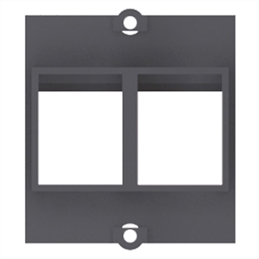 BACHMANN Custom Modul Rahmen 2x Keystone, schwarz