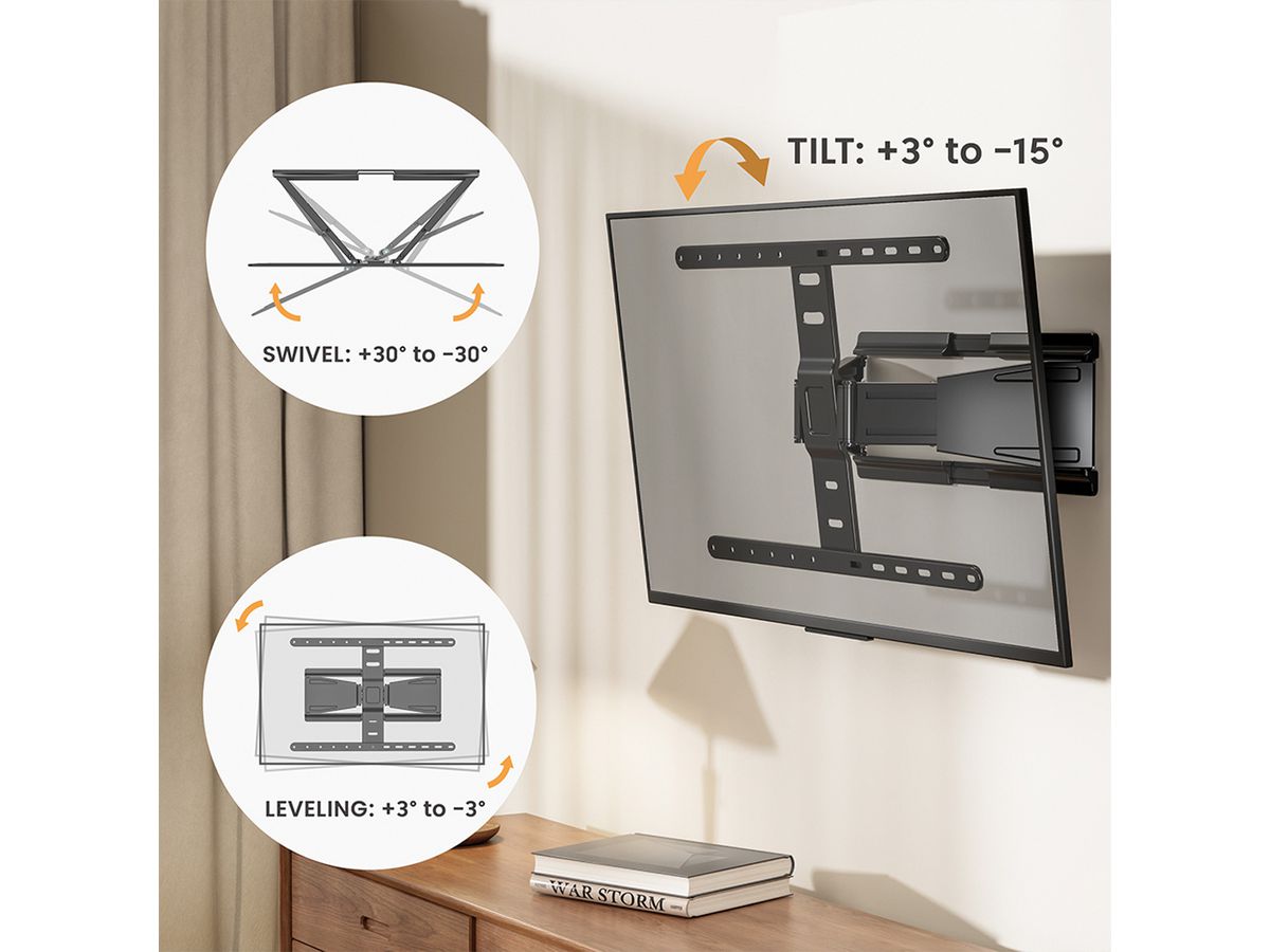 VALUE TV-Wandhalterung, ultra-slim, 43-90 Zoll, bis 50 kg