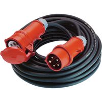 BACHMANN Extension 5G1,5mm² schwarz, H07RN-F CEE 16A rot 400V Phasenwender, 10 m