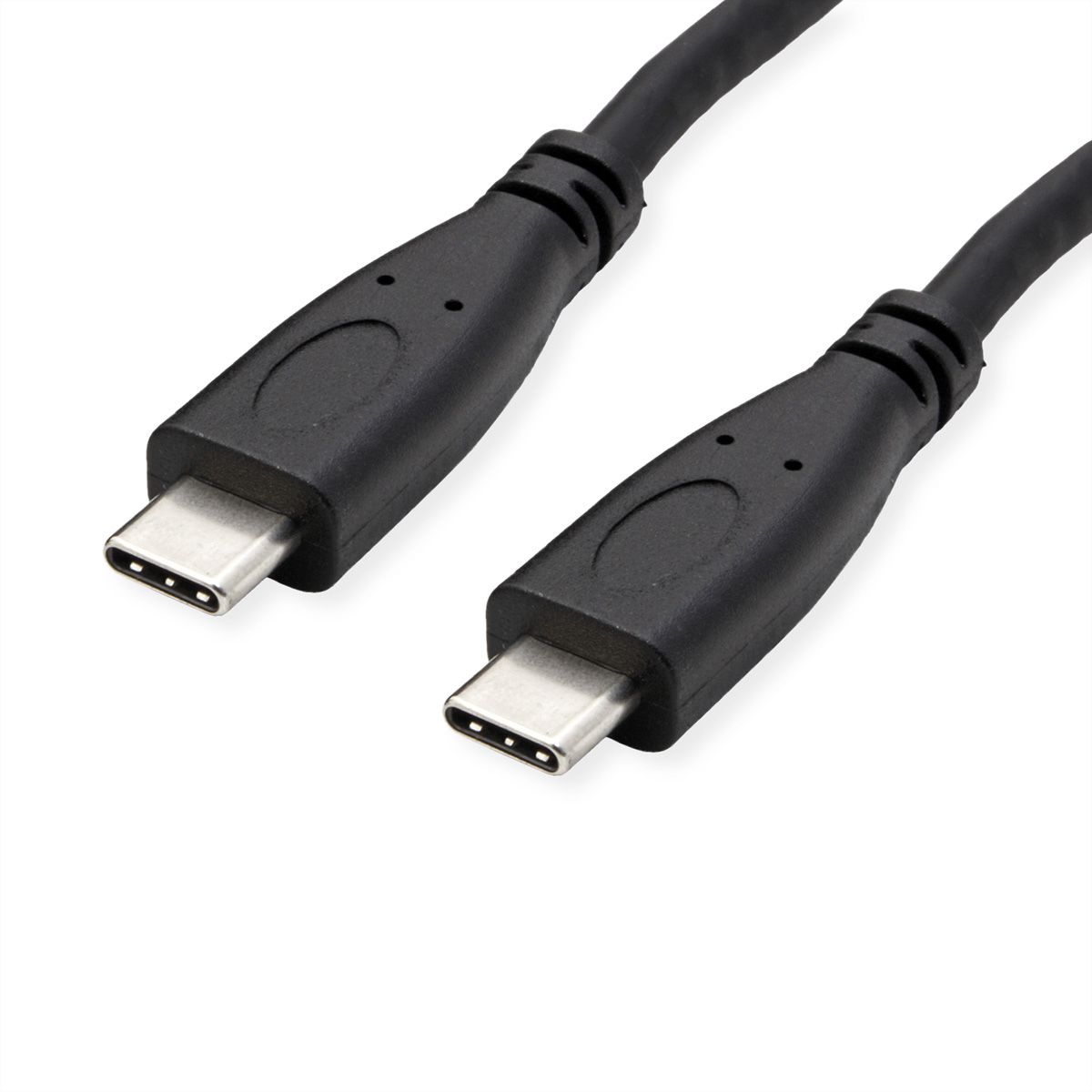 ROLINE USB 3.2 Gen 2 Kabel, USB C-C, ST/ST, 4K UHD-1, 10Gbit/s, Emark, 100W, schwarz, 1 m