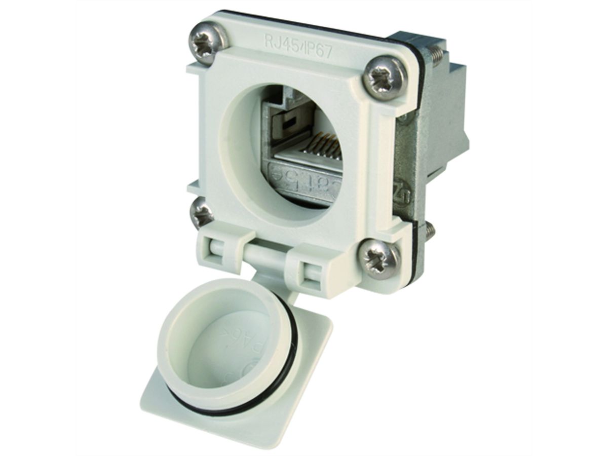TELEGÄRTNER STX V6 Flanschset, AMJ-Kupplung Cat.5e
