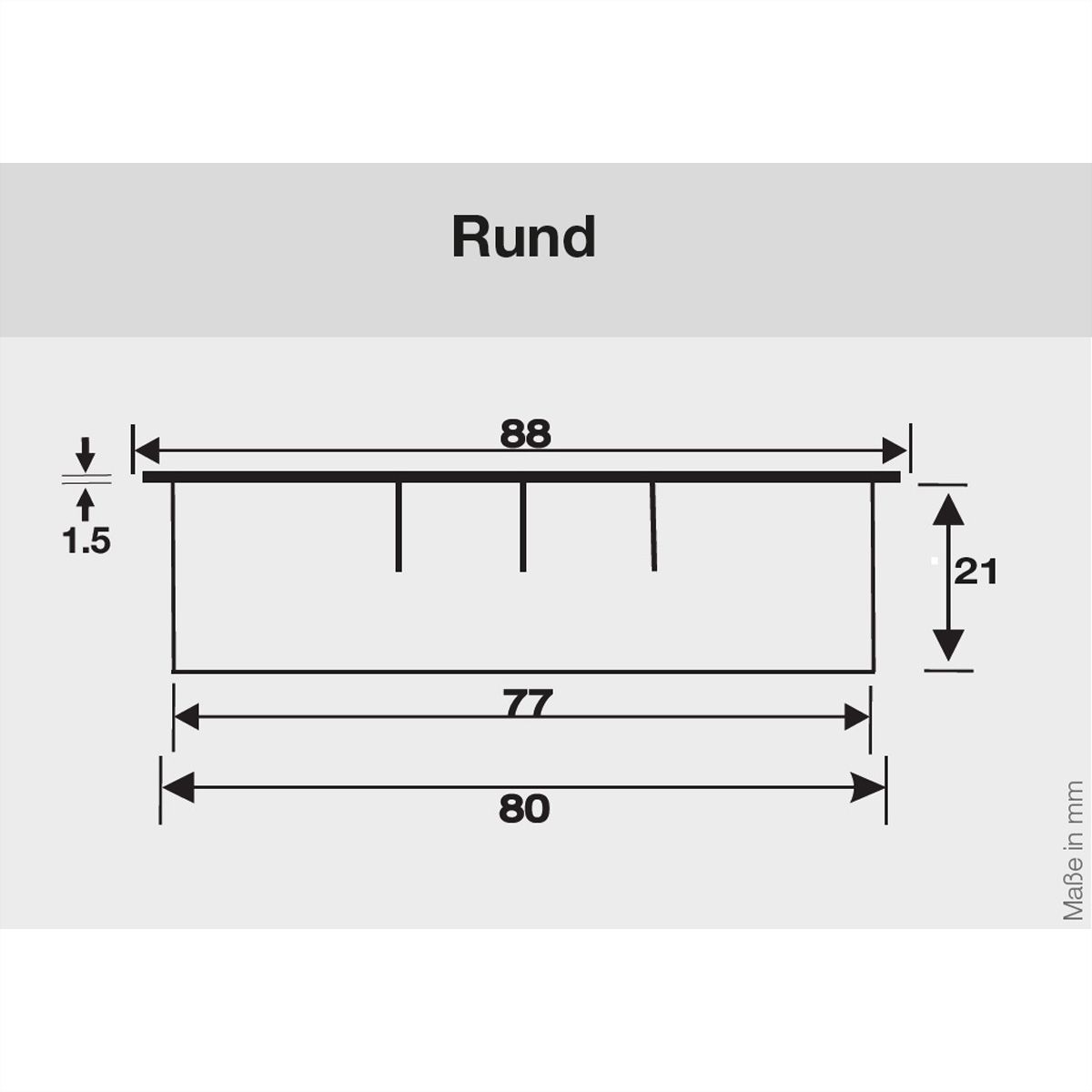 BACHMANN LOOP ROUND Kabeldurchführung, grau