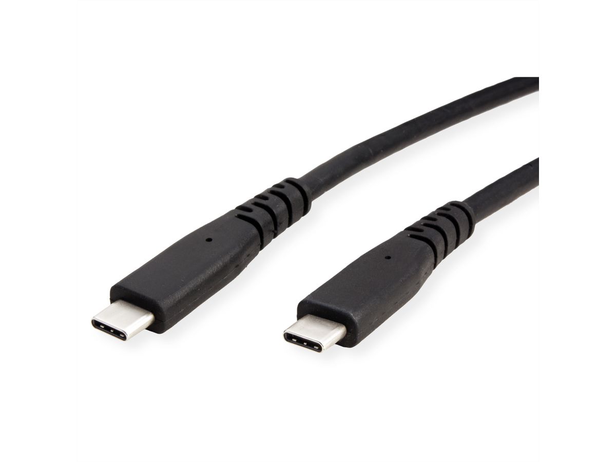 ROLINE USB4 Gen2x2 Kabel, C–C, ST/ST, 20Gbit/s, 240W, schwarz, 3 m
