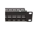 VALUE 19"-Keystone-Modulträger, 24 Ports, 1HE, geschirmt, schwarz