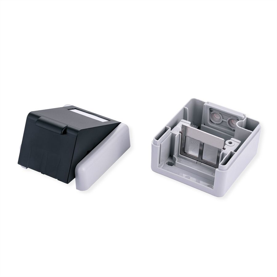 VALUE Outdoor Wandgehäuse für 2x Keystones, grau