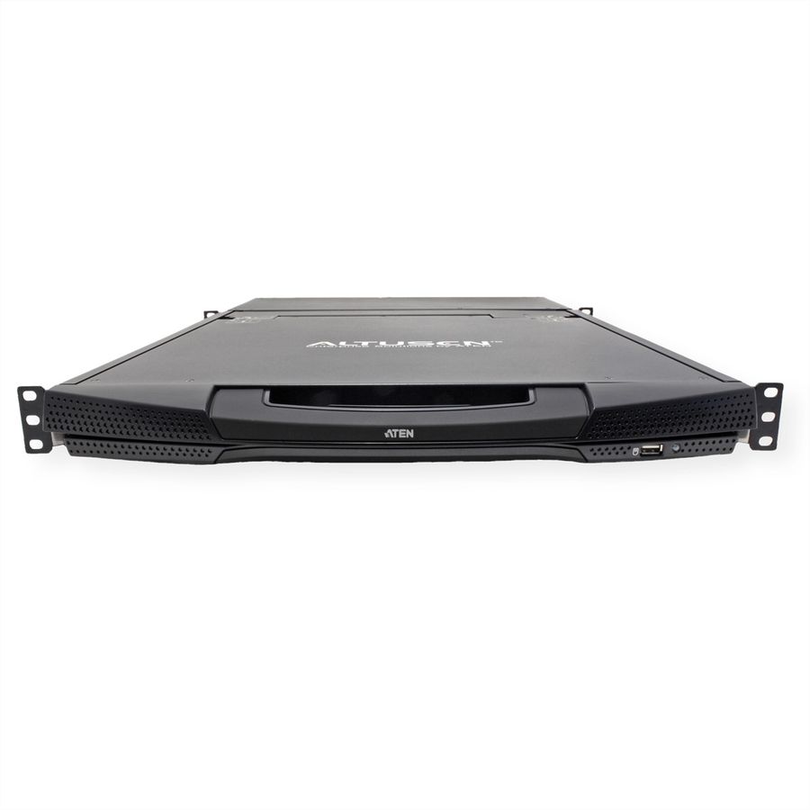 ATEN KL1516AiM KVM Over-IP Switch, 43cm TFT, VGA, PS/2-USB über Kat 5, 16 Ports, DE-Layout