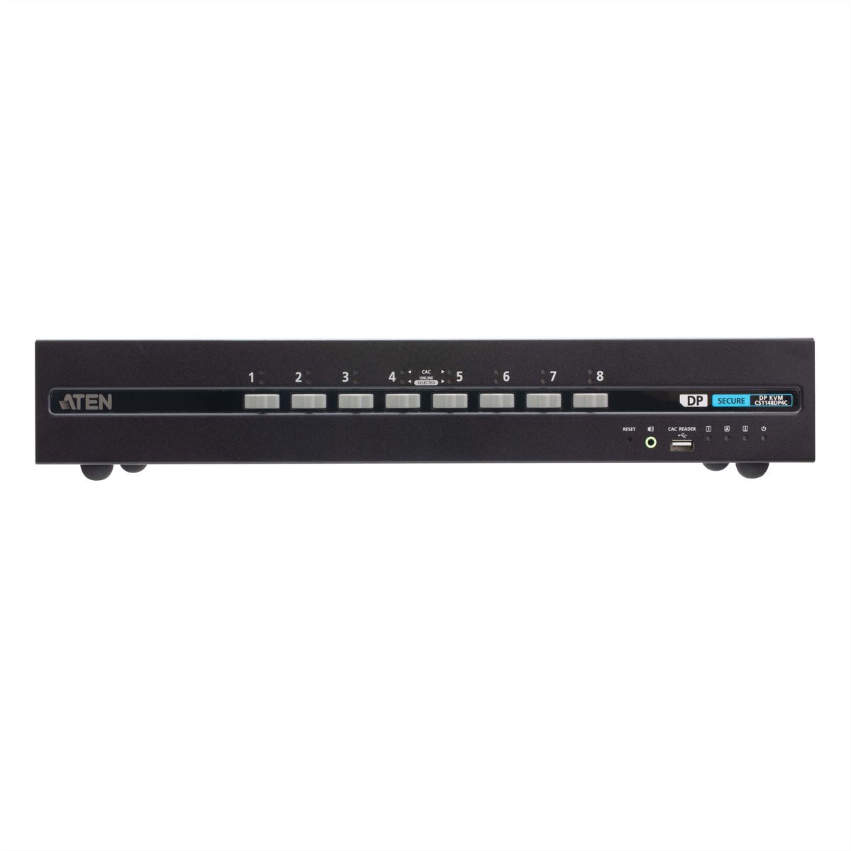 ATEN CS1148DP4C 8-Port 4K USB DisplayPort Dual Display Secure KVM Switch, mit Card Reader