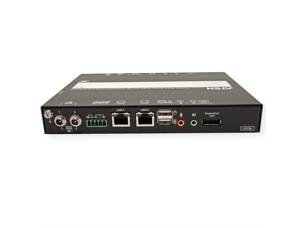 ATEN CN9950 1-Local-Remote Share Access Einzelport 4K DisplayPort KVM over IP Switch