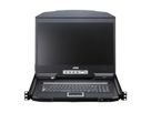 ATEN CL3708NW CH 8-Port-USB-HDMI-Einzelschienen-Breitbild-LCD-KVM-Konsole, CH-Layout