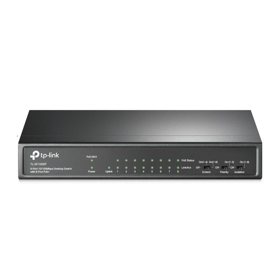 TP-Link TL-SF1009P Netzwerk-Switch Unmanaged Fast Ethernet (10/100) Power over Ethernet (PoE) Schwarz