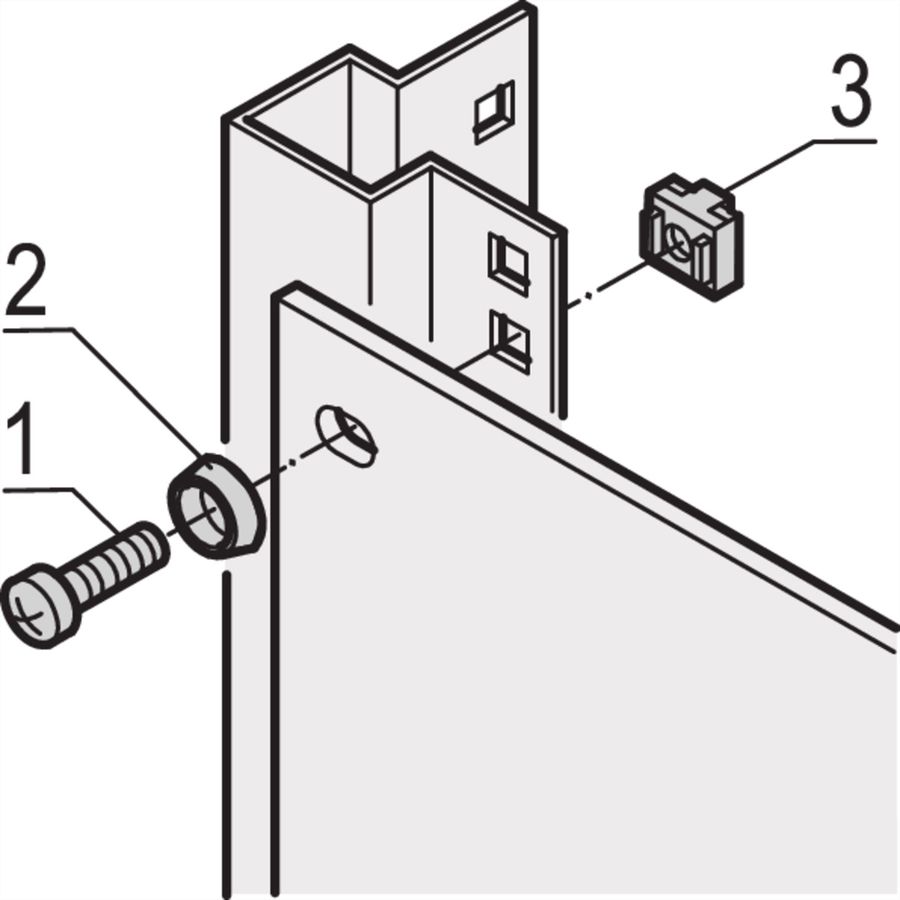 SCHROFF Montagematerial für 19"-Komponenten, M6, 50fach