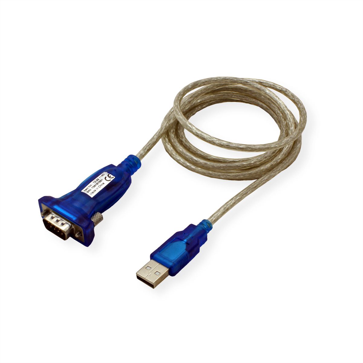 VALUE Konverter-Kabel USB-seriell, türkis, 1,8 m