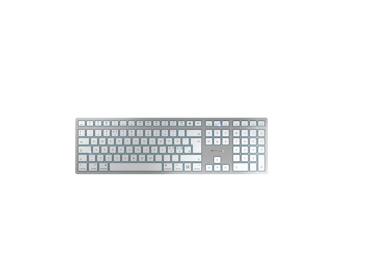 CHERRY KW 9100 SLIM FOR MAC Tastatur USB + Bluetooth QWERTY Englisch Silber