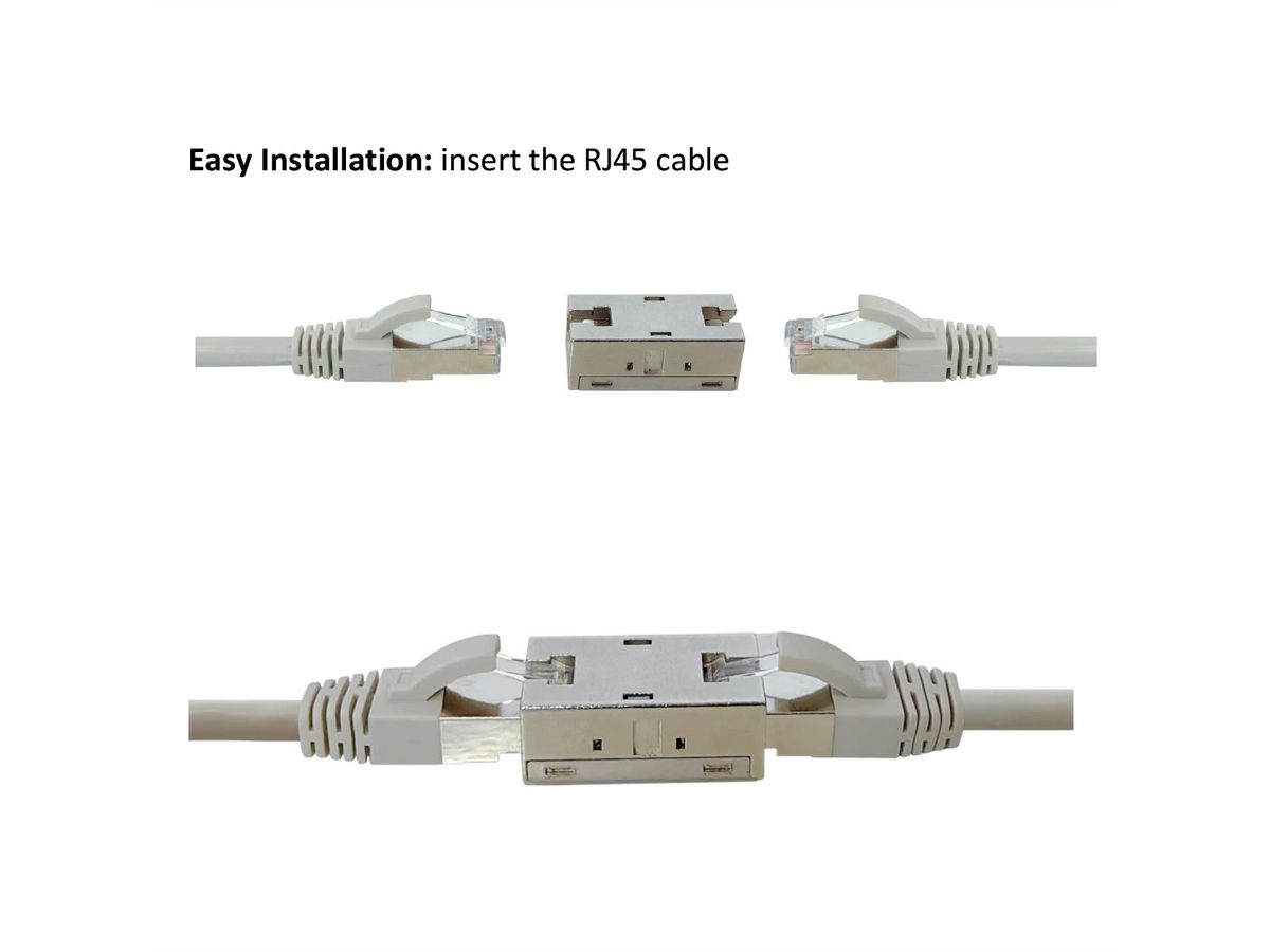 ROLINE RJ-45 Kupplung geschirmt, Kat.6A (Class EA), Metallgehäuse