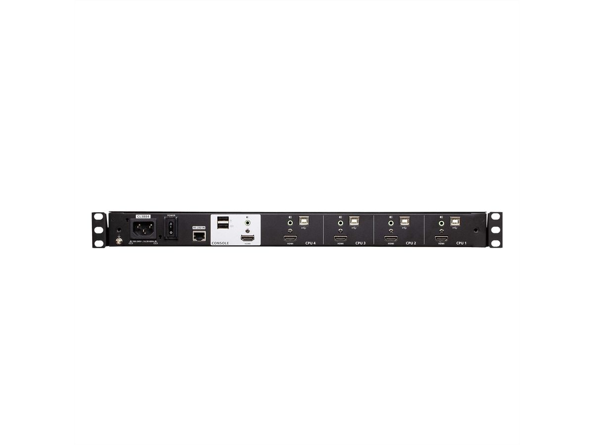 ATEN CL3884NW 4-Port Multi-View Dual Rail WideSceen LCD KVM, DE-Layout