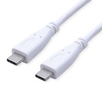 VALUE USB 3.2 Gen 2 Kabel, USB C-C, ST/ST, 4K UHD-1, 10Gbit/s, Emark, 100W, weiß, 1 m