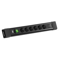 BACHMANN CONNECTUS 6xCEE7/3 1xSchalter, 1xUSB C/C 65W L=2,0m CEE7/7 schwarz