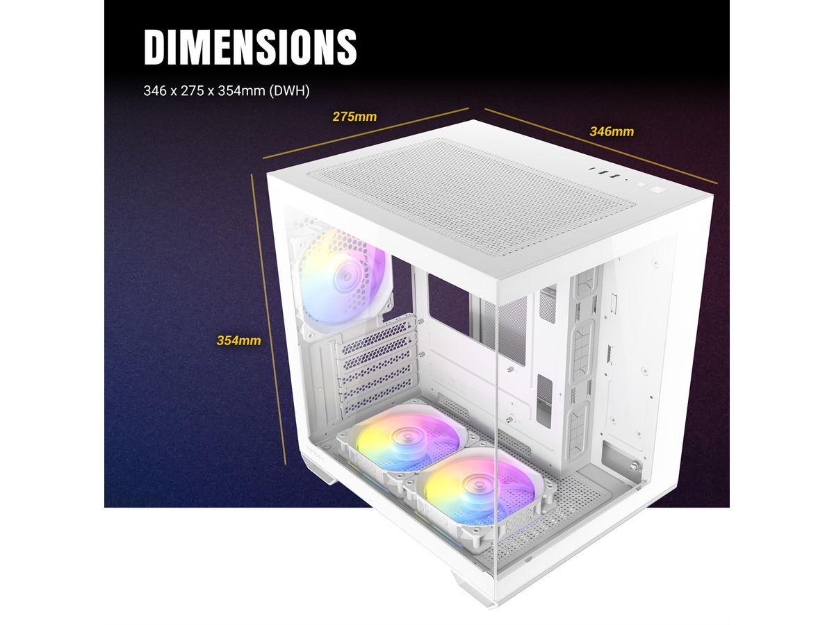 ANTEC CX60M ARGB PC Gehäuse Mini Tower Micro-ATX, schwarz