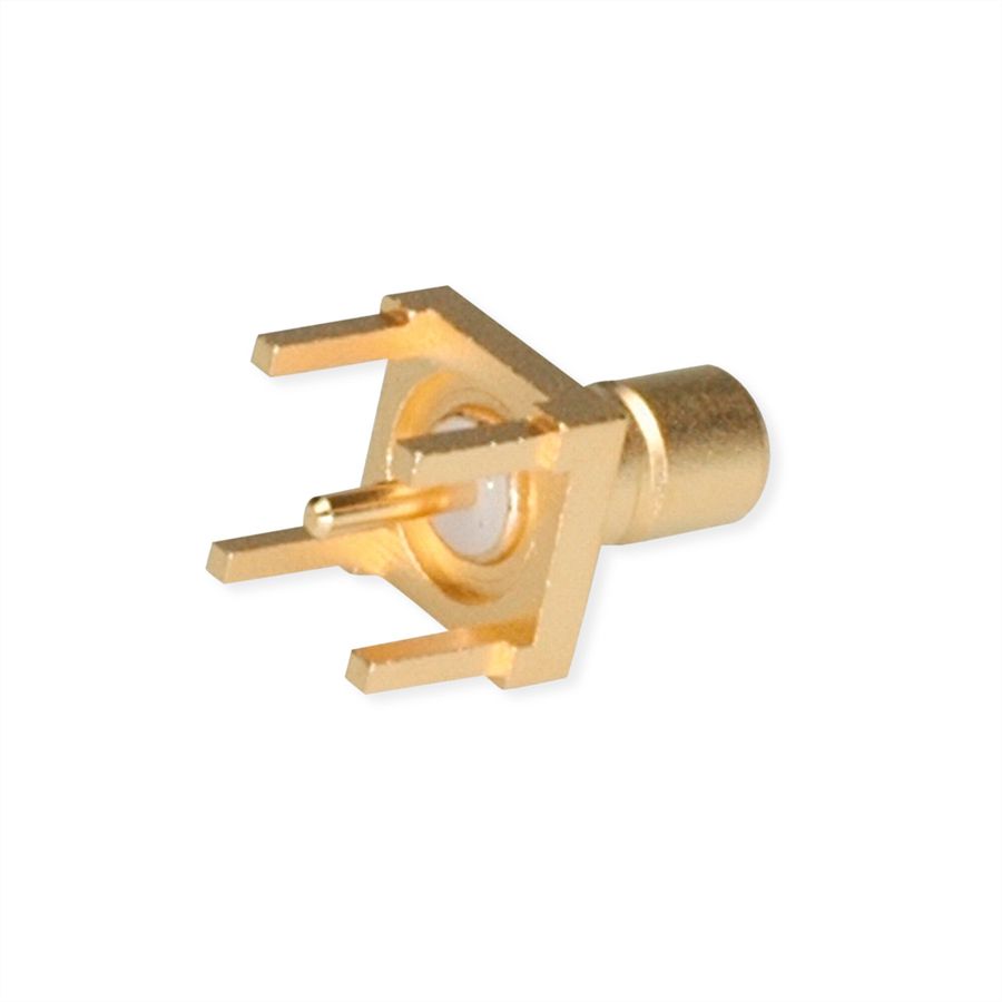 TELEGÄRTNER SMB-Anbaustecker print vergoldet