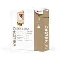 VELCRO® Klettband zum Aufnähen & Aufkleben, Haken & Flausch 20mm x 5m Weiß